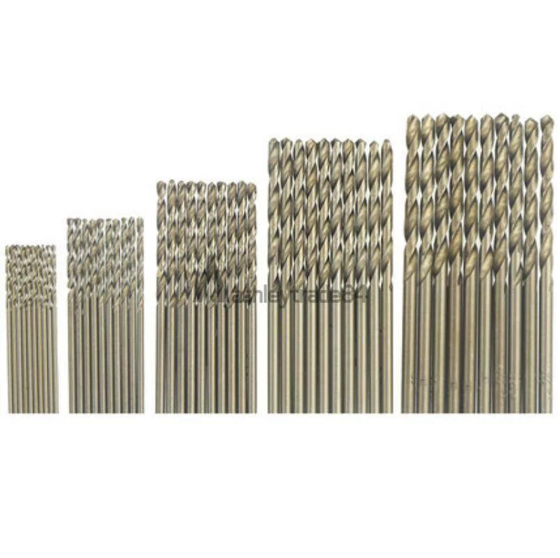 50 PCS Cobalt Drill Bit Set 1 3MM for Drilling on Hardened Steel Tools Cast Iron
