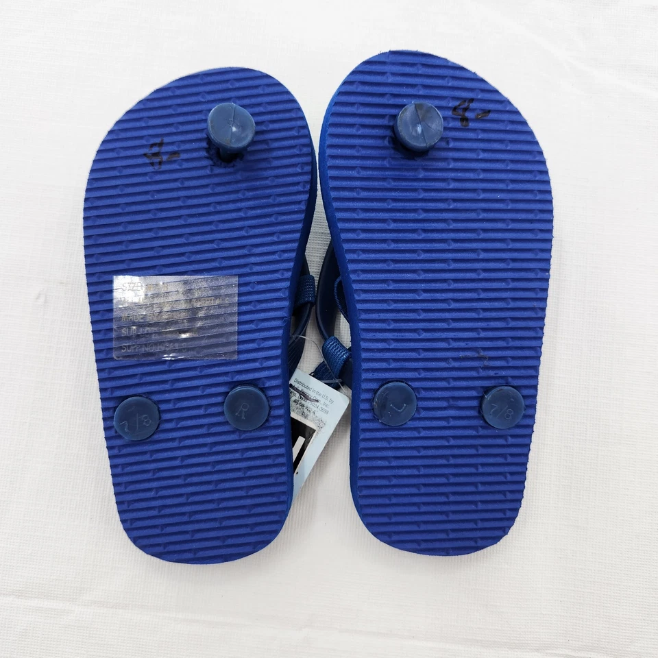 Chanclas Okie Dokie niño pequeño talla 7-8 tiburón azul Foto 2 de 2