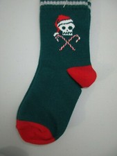Gymboree Santa Candy Cane Skull Socks S 5-6 NWT