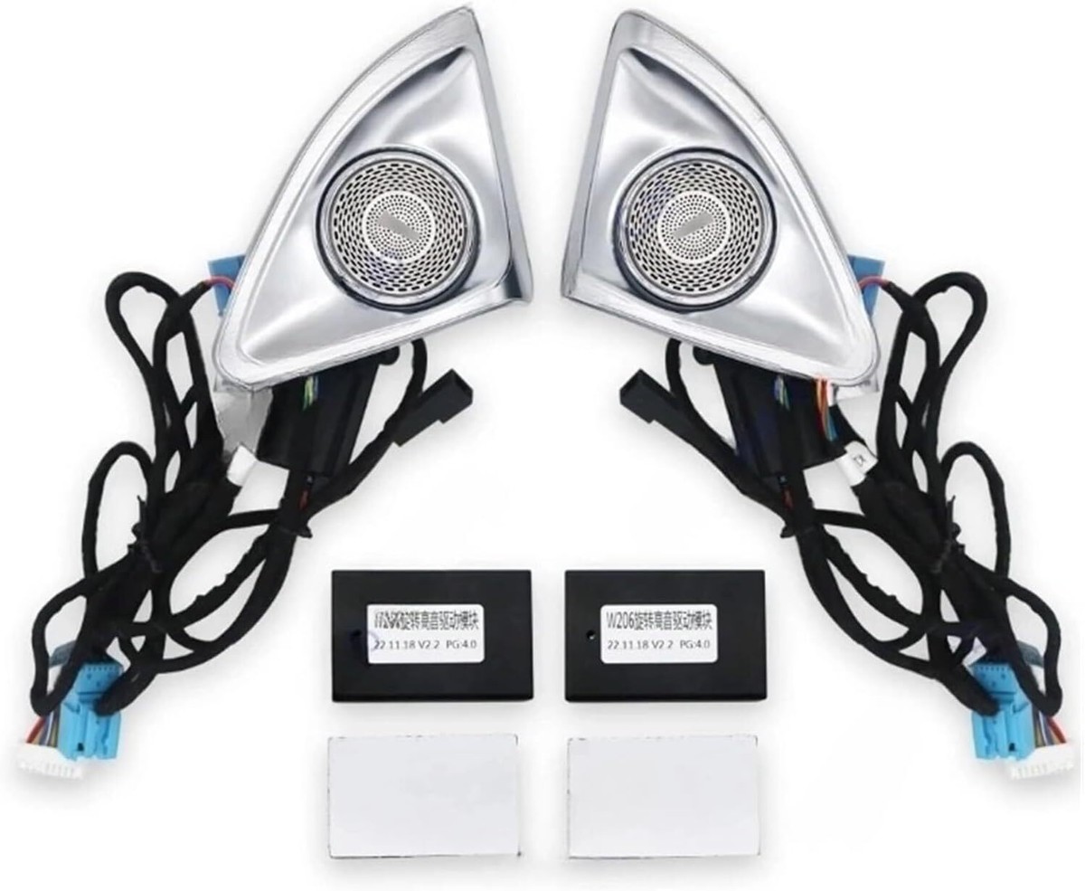 64 Colors 4D Rotation Speaker Tweeter Set For Mercedes-Benz W206 C