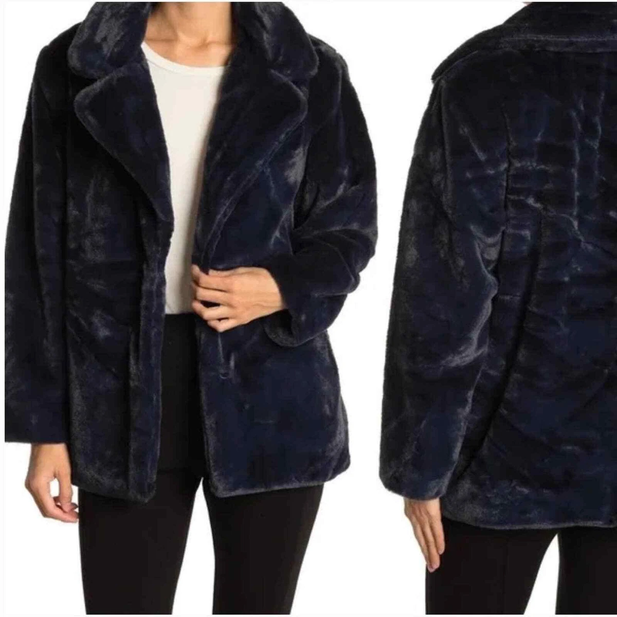 Halogen faux fur best sale coat