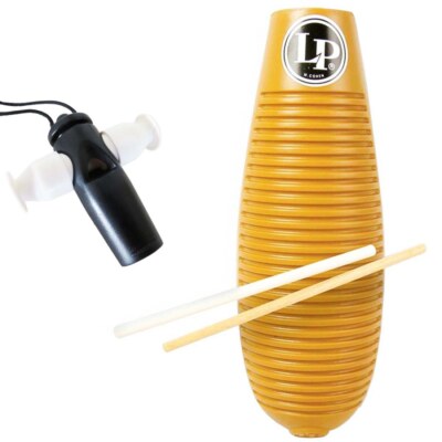 LP Latin Percussion LP243 Super Guiro + keepdrum Samba-Pfeife