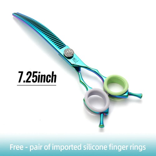 High-end 7.25'' Professional Dog Grooming Scissor Curved Thinning Shears For Cat - Picture 17 of 49