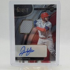 2022 Panini Select Baseball Juan Yepez Auto Relic /199 RC