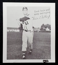 EDDIE MATHEWS 1957 BRAVES SPIC AND SPAN REPRINT/1982 LARRY FRITSCH CARDS  63617