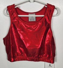 Danskin Gymnastics Girls Size Junior 14-16 Red Basics Bra Top NWT