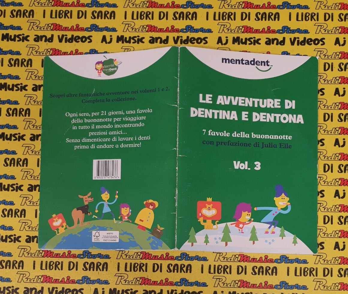 Book spillato LE AVVENTURE DI DENTINA E DENTONA 7 favole MENTADENT volume 3(L35)