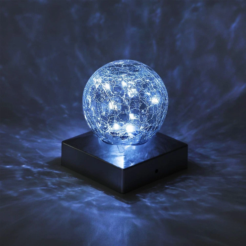 Outdoor solar lighting dome lamp, suitable for 4x4 size, white 4-piece set - Image 2 of 4