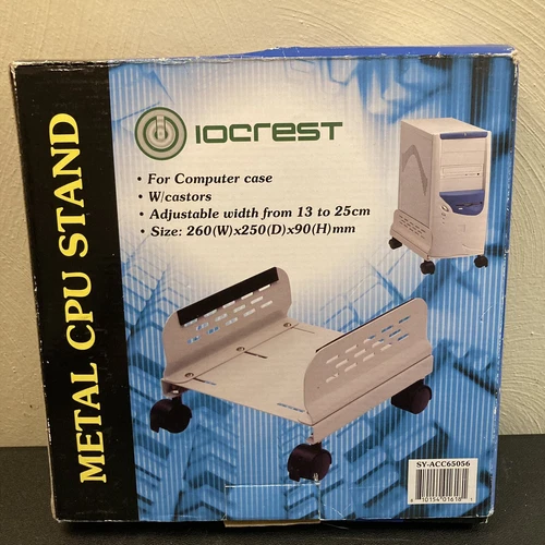 Iocrest SY-ACC65056 Steel Computer Stand for ATX Case Adjustable Width & Wheels