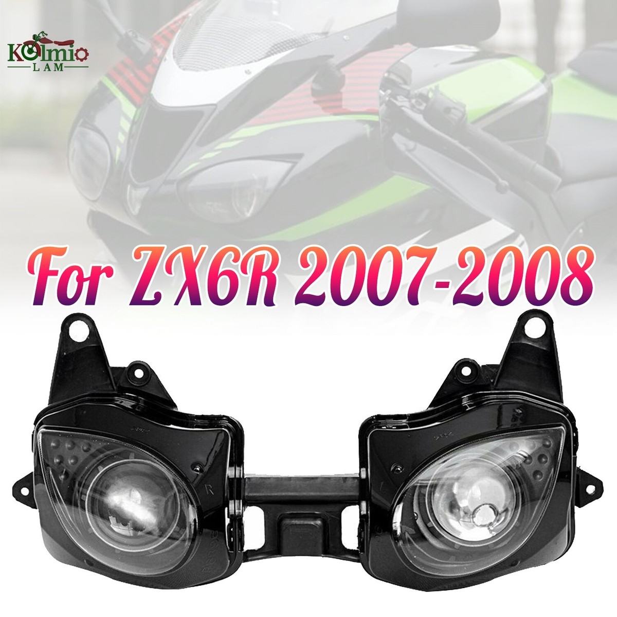 Fit for KAWASAKI NINJA ZX6R ZX600 2007-2008 Headlight