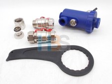 Compact Magnetic Boiler Filter 22mm for Central Heating Mini Filter Mag Blue