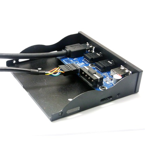 USB 3.0-Hub + 2.1A Schnellladefunktion + HD-Audio-Mikrofonanschluss Vorderseite - Bild 2 von 3