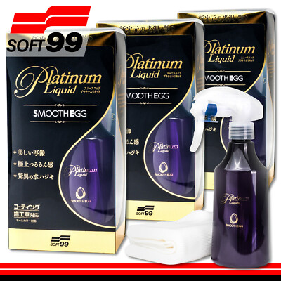 Soft99 3 x 230 ml Smooth Egg Platinum Liquid Lack Schutz Glanz Pflege Kratzer