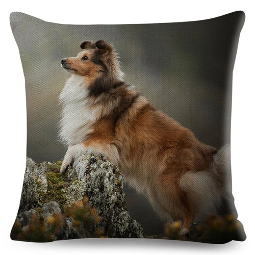 Shetland Sheepdog Cute Pet Animal Dog Printed Pillowcase Decor Cushion Cover - Picture 21 of 42