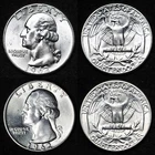 UNCIRCULATED UNC MS 1962 & 1962-D WASHINGTON SILVER QUARTER FREE SHIPPING