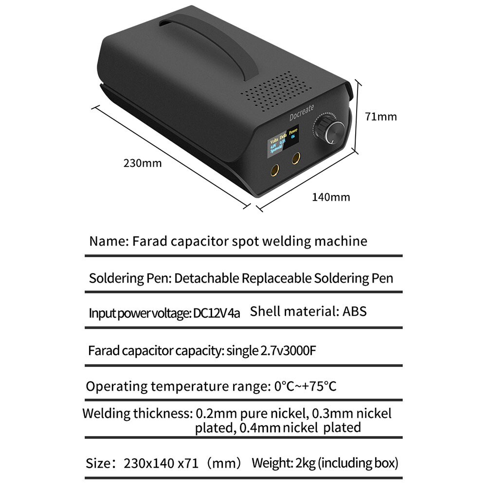 Advanced Capacitor powered Spot Welder for Battery and Metal Welding