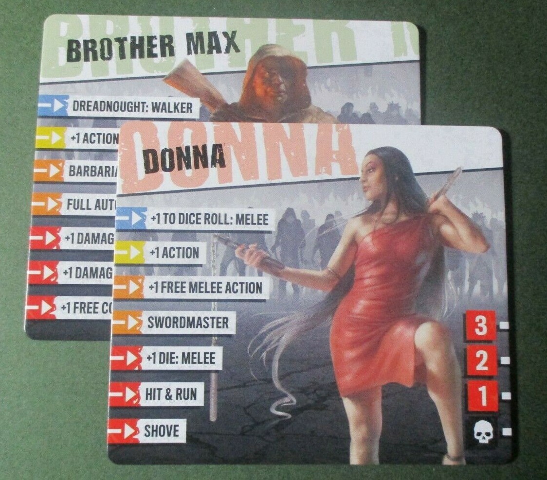 Zombicide (2nd Edition) - DONNA/Bruder Max Survivor Dashboards (KS Exklusiv)