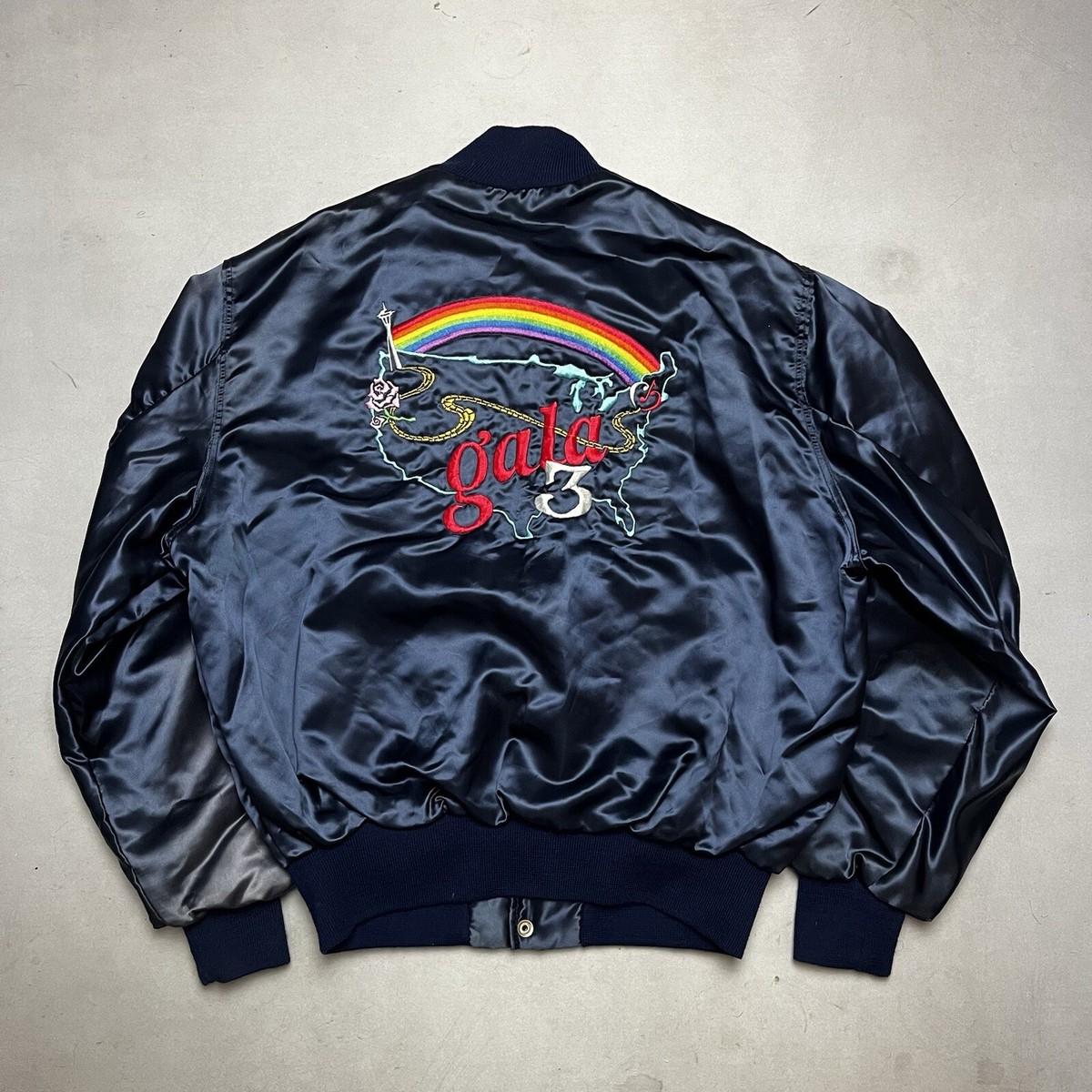 Vintage 80s San Francisco Gay Men's Chorus Satin Jacket Gala 3 Gay