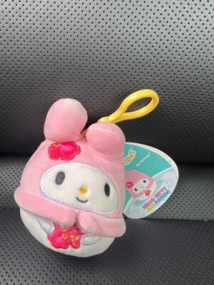 Squishmallows Hello Kitty My Melody Blume Taschenclip Plüsch 2,5 Zoll USA-Import