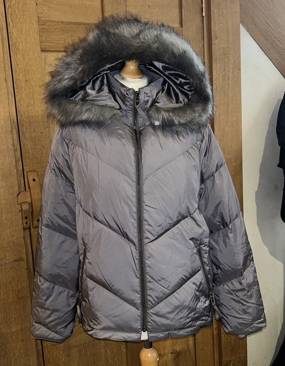 Ted Baker Coat Lavenia down filled quilted jacket faux fur hood