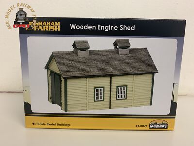Graham Farish 42-0029 Scenecraft Spur N Lokschuppen aus Holz