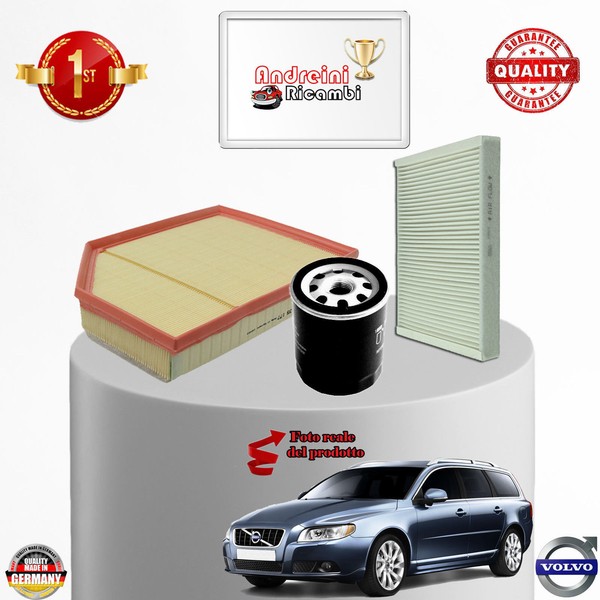 Set Service 3 Filter Volvo V70 Ii 1.6 T4 132KW 180CV Von 2010-> KTV1-image