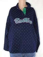 Campagnolo Sport Sweatshirt Women Blue Vintage Made Italy Pea Size XL Extra Large