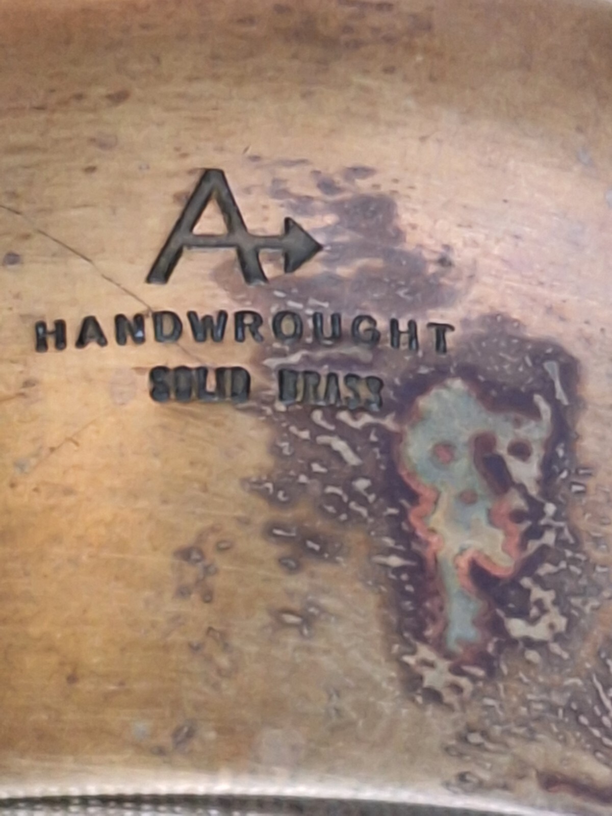 A Handwrought Solid Brass Bracelet Cuff , vintage - image 8