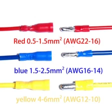 Assorted Insulated Bullet Crimp Wire Male/Female Connectors Splice Terminal Kit