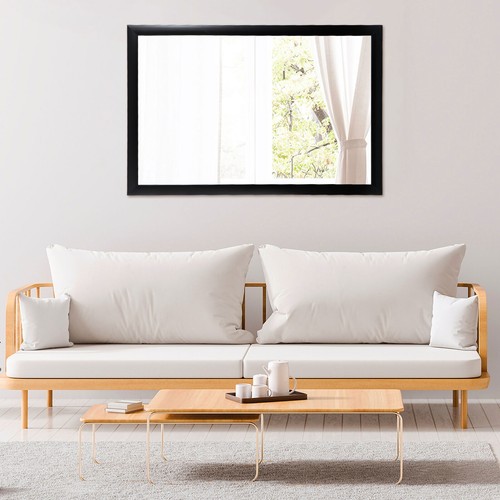 36" Rectangular Wall Mirror Makeup Mirror Bathroom Sturdy Frame Clear Image - Picture 7 of 24
