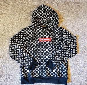 black louis vuitton supreme hoodie