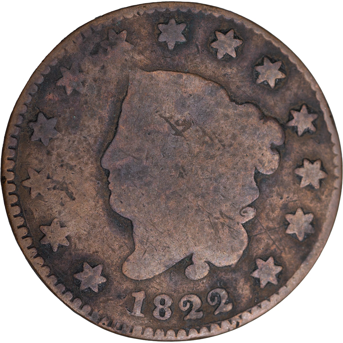 1822 Year Coronet Head US Large Cents (1816-1839) for sale | eBay