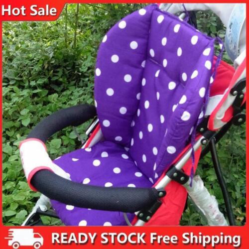 Baby Infant Stroller Seat Pushchair Cushion Cotton Mat White Dot Purple - Afbeelding 1 van 5