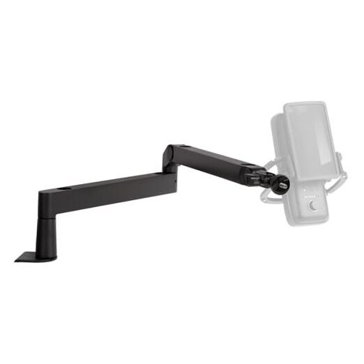Wave Mic Arm LP - Premium Microphone with Cable Management Black Low Profile