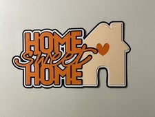 Home Sweet Home Handmade Scrapbook Title Paper Pierced Die Cut