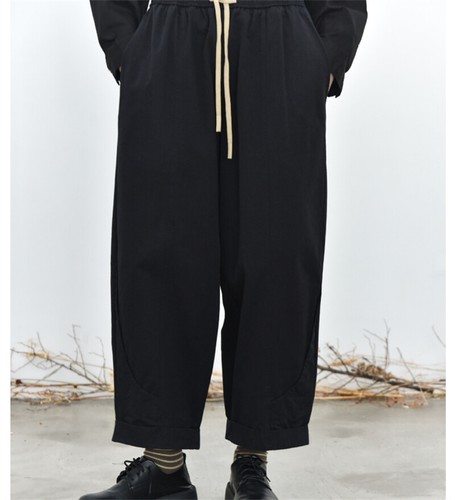 Japanese women's elastic waist loose wide-leg pants casual trousers Autumn - Picture 22 of 24