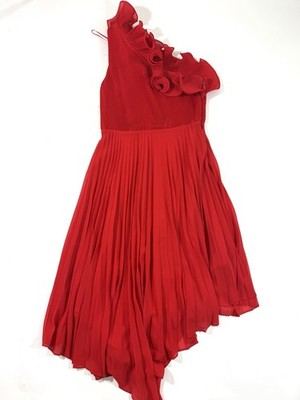 La Maison Talulah Love Song Midi Dress Red One Shoulder Size Medium