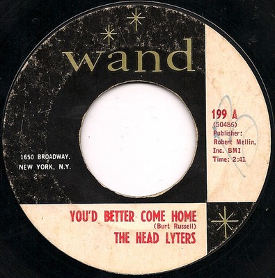 The Headlyters - You'd Better Come Home (7'', Single)