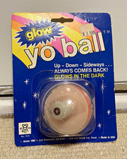 Knots Glow Yo Ball Glow-in-the-Dark Yo-Yo Ball Toy MPN 510 Vintage 1980