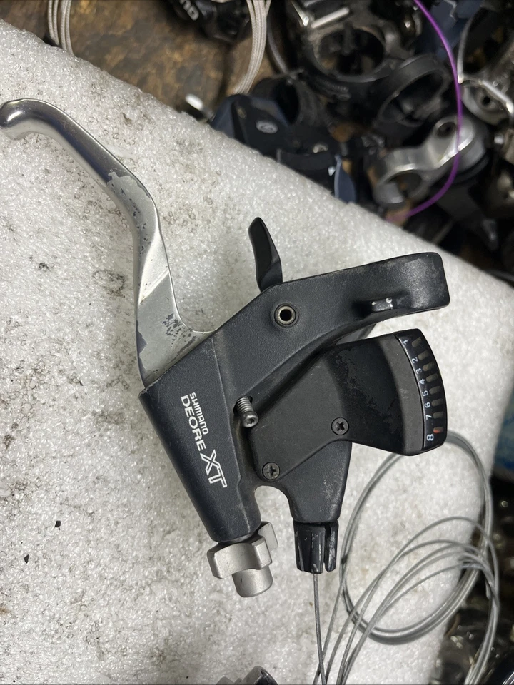 Vintage Shimano Deore XT M739 Shifter Brake Levers Set 3x8 Speed MTB Japan 8s - Image 3 of 4