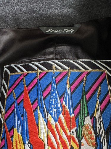 Versace Jeans Couture Men’s EU 52 Wool Black Blazer Made in Italy Moth Distress - Picture 7 of 17