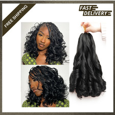 Braiding Hair Pre Stretched French Curl Extensions 12 Inch 8 Packs Natural Brown
