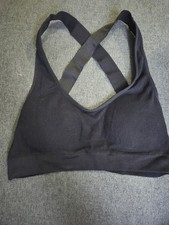 Black Criss Cross Back Sports Bra