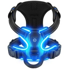Light Up Dog Harness - LED Dog Harness Rechargeable for Night Walking, Three ...