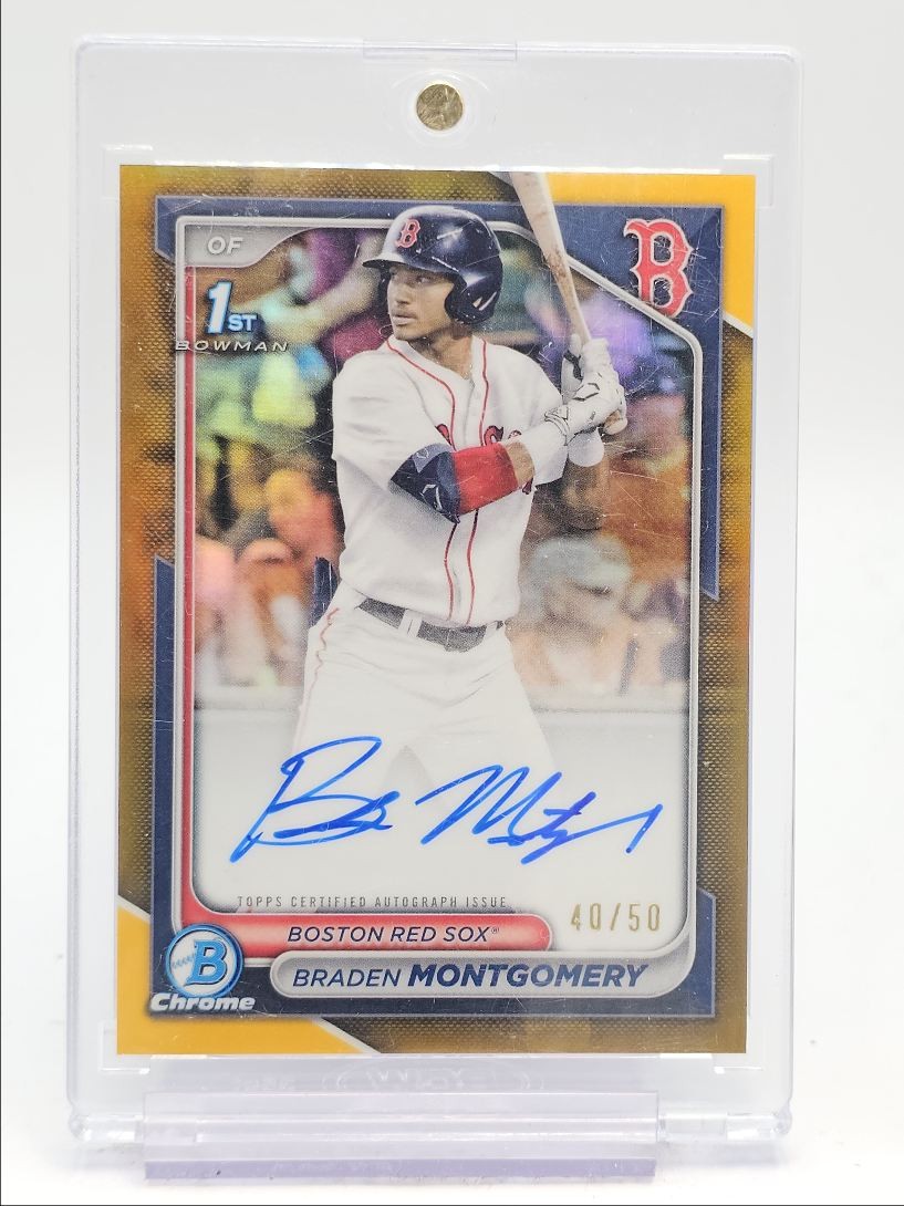 BRADEN MONTGOMERY 2024 BOWMAN CHROME DRAFT 1ST TRUE GOLD AUTO /50 Q0004