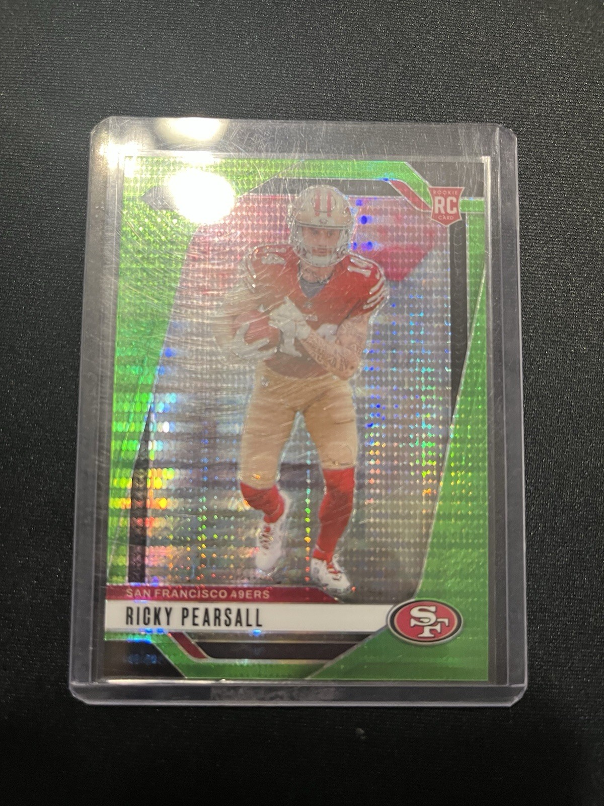 2024 Panini Prizm - Rookies Ricky Pearsall #383 Neon Green Pulsar Prizm (RC)