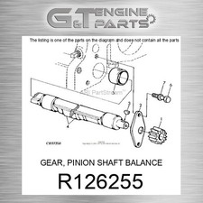 R126255 Gear, Pinion Shaft Balance Fits John Deere (surplus Open Box)