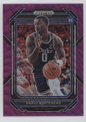 2023-24 Panini Prizm Draft Picks Purple Wave Dariq Whitehead #25 Rookie RC 0v2h