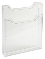 Exacompta Wand-Prospekthalter, A5 Hoch, 1 Fach, Glasklar 1 Bis 48X Spare Bis 65%