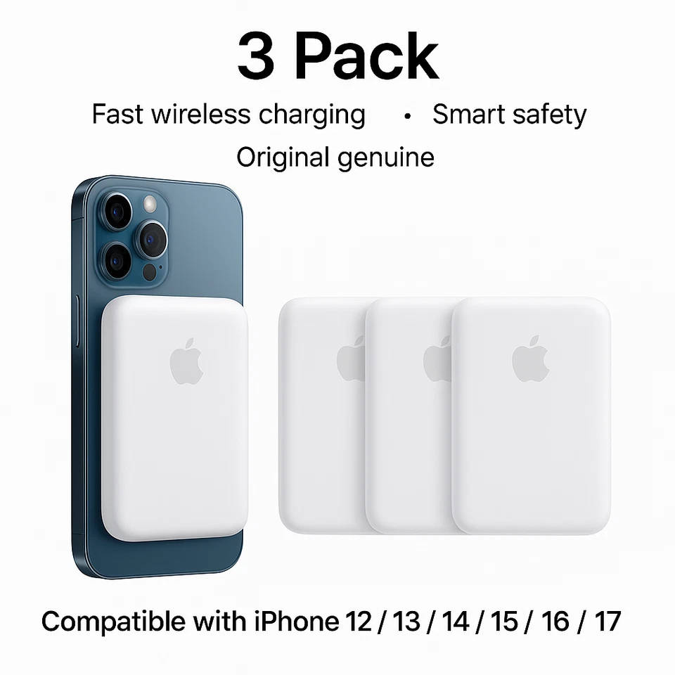 Apple MagSafe Battery Pack 3-Pack White MJWY3AM/A iPhone 12–17 New $300 Value - Image 4 of 4